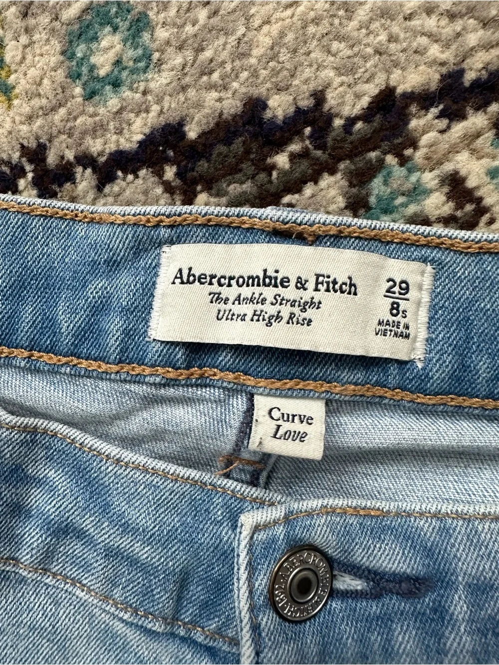 Abercrombie Ankle Straight Ultra High Rise Curve Love 29S - Picture 4 of 4